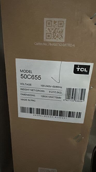 поставка для телевизоров: QLED 4K телевизор TCL, диагональ 50" 120 Ключевые особенности — 3