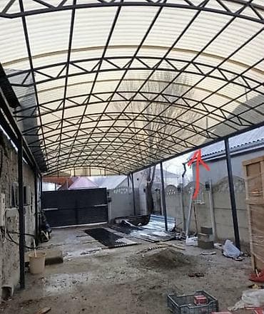 Офис эмереги: Чатыр, Аркалуу, Металл, Поликарбонат, Орнотуу — 8