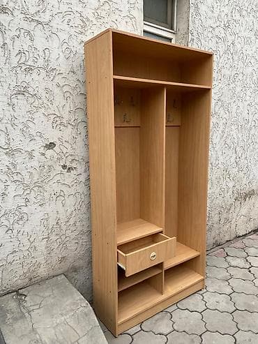 string art: Гарнитур для прихожей, Б/у, Вешалка, Обувница, ДСП, Самовывоз, цвет - Бежевый — 2