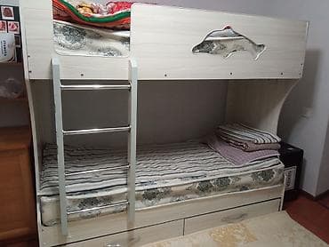Балдар дүйнөсү: Балдар үчүн эки ярустуу, Колдонулган, ЛДСП, түсү - Саргыч боз — 2
