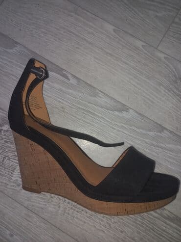 женская модельная обувь больших размеров: Босоножки, 39, H&M, Б/у, цвет - Черный, Самовывоз — 2