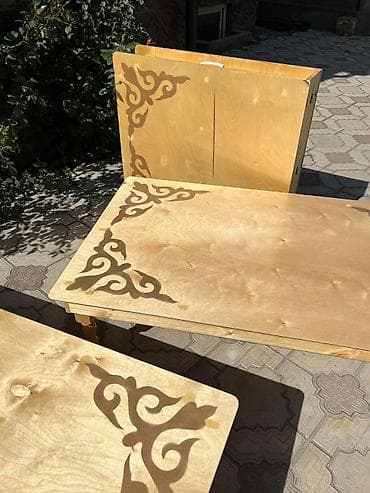 Мебель: Кыргызские столы с орнаментом в аренду - Один складной стол с — 2