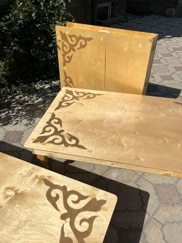 Национальный кыргызский стол, Новый, Складной, Дерево