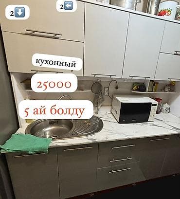 Кухонные гарнитуры: Кухонный гарнитур, Новый, В рассрочку, цвет - Серый, Металл, Самовывоз — 1
