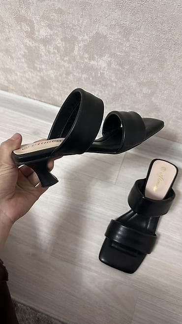 кийит: Женские мюли на каблуке - Цвет: черный - Размер: 38 (маркировка на — 2