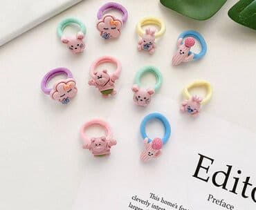 касметика для девочек: Резиночки для волос, детские, 10 шт, диаметр 4 см — 1