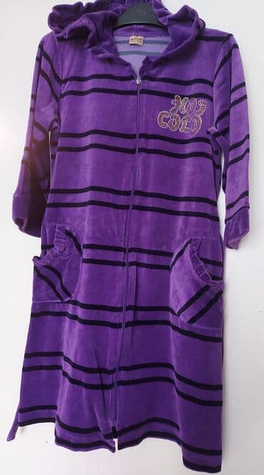 Халат, Велюр, Турция, В полоску, M, L