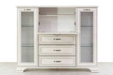 стеклянный шкаф для посуды: Тиффани Комод 2V1D3S, вудлайн кремовый, Анрэкс Элегантная и — 4