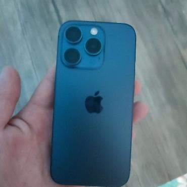 IPhone 15 Pro, Б/у, 256 ГБ, Blue Titanium, Коробка, 91 %