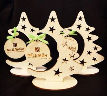 декоративный кур: Деревянные милые ёлочки Естественные или яркие, маленькие или большие — 17