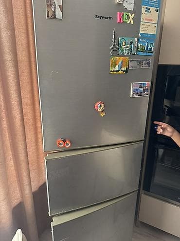 dekko plus: Холодильник Skyworth, стальной цвет, с тремя раздельными — 1