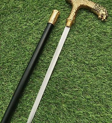 Трость-шпага с рукоятью в виде льва - Эффектная трость с потайным — 2