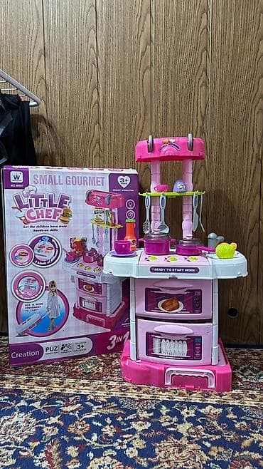 кухонный набор детский: Детская игровая кухня Little Chef “Small Gourmet” (модель NO.W907), 3 — 1