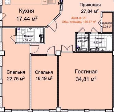 долгосрочная аренда квартир филармония: 3 комнаты, Собственник, С мебелью полностью — 9