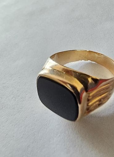 Кольца: Кольцо, Печатка, Проба 585, Унисекс, Агат, Советские (СССР), Б/у — 4