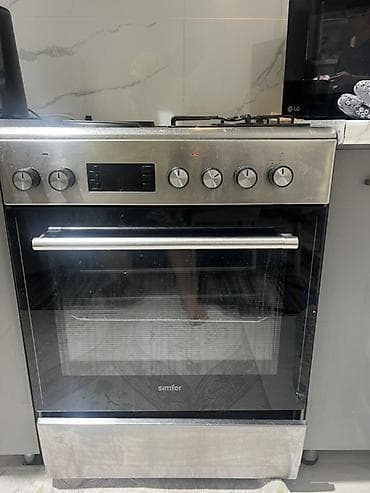 Комбинированная плита, Simfer, Б/у, Напольная, Механическая
