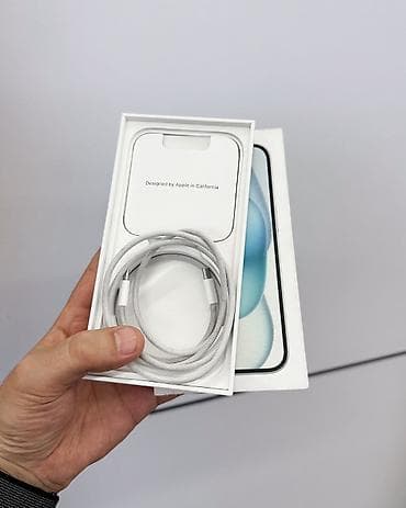 айфон обмен есть: IPhone 15, Б/у, 128 ГБ, Голубой, Защитное стекло, Чехол, Коробка, В рассрочку, 86 % — 5