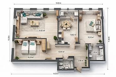 elegance stroy: 3 комнаты, 105 м², Элитка, 8 этаж, Готовая ПСО (под самоотделку) — 2