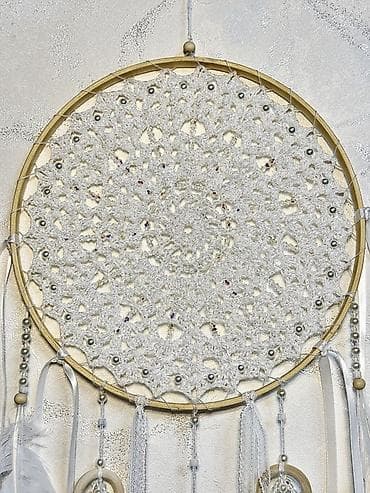 Гладильные доски: Ловец снов в белый с кружевным центром ⚜️Диаметр 23см ⚜️ Цена 3500с — 2