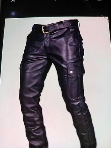 мужские безрукавка: Мужской жилет без рукавов из эко-кожи. - Материал: гладкая — 4