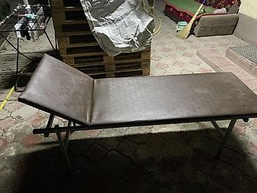 Медицинская мебель: Раскладная медицинская/массажная кушетка с регулируемым изголовьем — 3