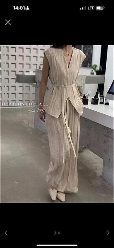 брюки кожаные: Продаю такую двойку только черного цвета 1000с материал лен — 1