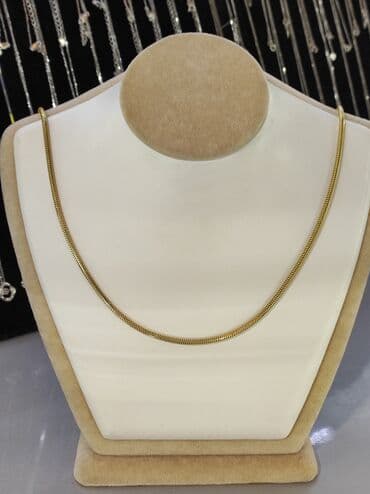 свадебное платье для высокой невесты: Серебряная Цепочка Змейка Серебро напыление жёлтое золото 925 пробы — 1