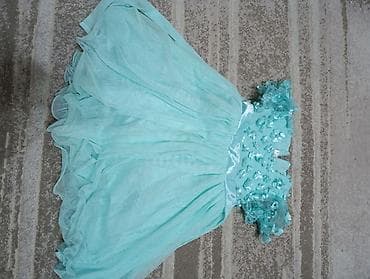 платье бальные: Детское платье, цвет - Зеленый — 1