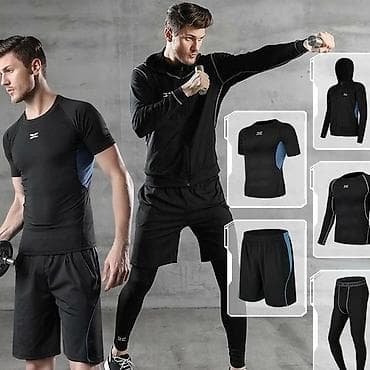 лосина: Спортивный костюм Спортивный комплект 5в1 Рашгард рашгарды спортивный — 1