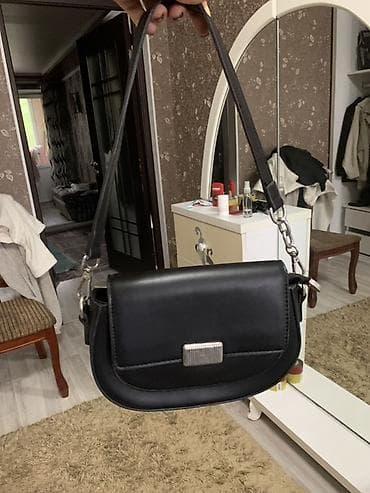 Аксессуарлар: Сумка через плечо, чёрная, компактная — 1