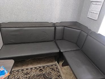 диван кожаный бу: Продаем Б/У диван-уголок для кухни. 130см*180см*60см с откидными — 2