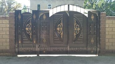 ворота для дачи: Ворота распашные, откатные, есть в наличии и на заказ, металл из — 6