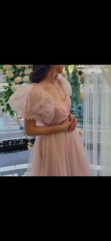 amber elixir: Вечернее платье, А-силуэт, Длинная модель, Фатин, С рукавами, Стразы, Стандарт — 1