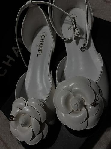 балетка кожа: Туфли, 38, Chanel, Новый, цвет - Белый, Самовывоз — 2