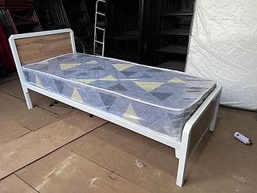 кровать железный односпалка: Металлическая односпальная кровать с изголовьем и изножьем из ЛДСП — 3