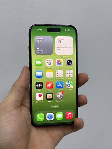 IPhone 16, Б/у, 128 ГБ, Black Titanium, Защитное стекло, Чехол, Кабель, 100 %