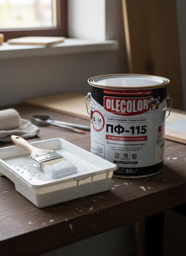 краска половая: Универсальная алкидная эмаль Olecolor ПФ-115, атмосферостойкая — 1