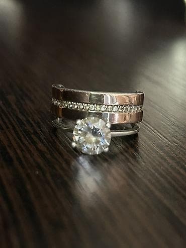 Личные вещи: Золотое Кольцо-трансформер из золота и серебра с крупным центральным — 2