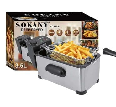 купить фритюрницу: Фритюрница Sokany для вашего дома .
Объем 3,5л .
гарантия 6мес — 9