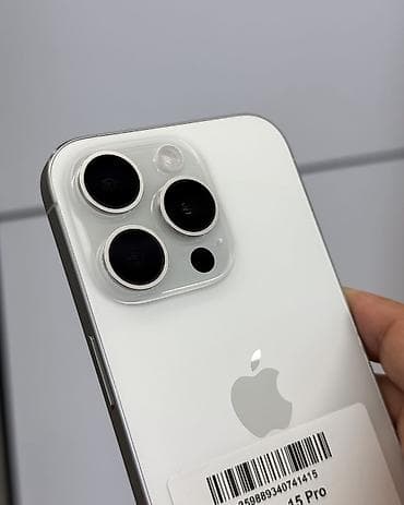 обмен на iphone: IPhone 15 Pro, Б/у, 256 ГБ, White Titanium, Защитное стекло, Чехол, В рассрочку, 85 % — 3