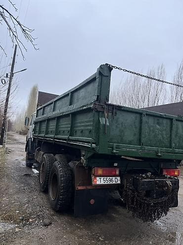 Другие автомобили: КАМАЗ САМОСВАЛ С ПРИЦЕПОМ с трубиной в рабочем состоянии - Тип — 7