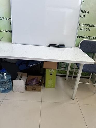 массажные стол: Офисный стол, Нерегулируемый, цвет - Белый, Прямоугольный — 3