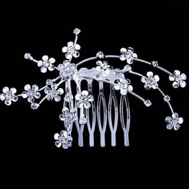 нан жапкыч: Заколка гребень свадебная для волос, размер 12 см х 10 см — 2