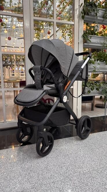 коляска прогулочная новая: Коляска, цвет - Черный, Новый — 6