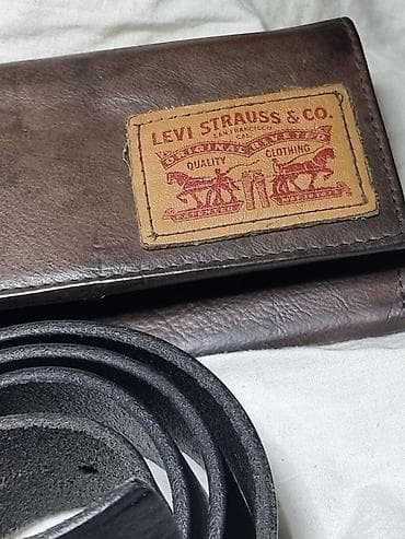 пояс верблжовой: ПАРТМОНЕ, РЕМЕНЬ Levi’s из натуральной кожи. 100 %. Совсем новый — 3