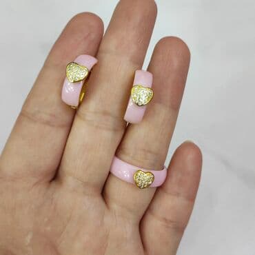 свадебные платья от производителя: Серебряный Комплект Керамика ввиде Сердечко Серебро 925/ пробы Италия — 1