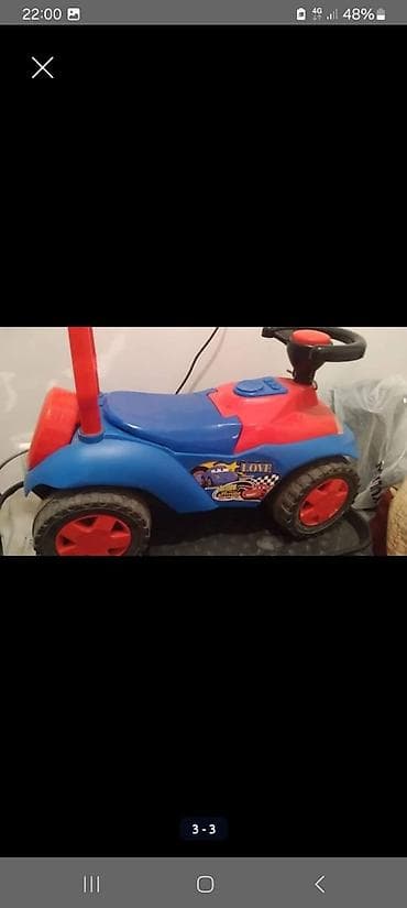 Балдар электр унаалары: Каталка-машинка для детей - Тип: толокар (каталка) с рулём и звуковой — 3