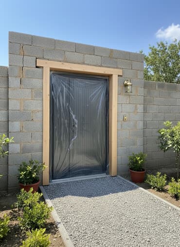 идиш айак: Двери для домов и квартир, Металлическая, Двухстворчатая, цвет - Серый — 1