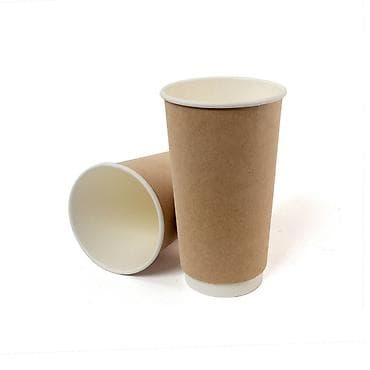 coco cola: Двухслойные бумажные стаканы одноразовые, крафт - 400 мл - Материал — 2
