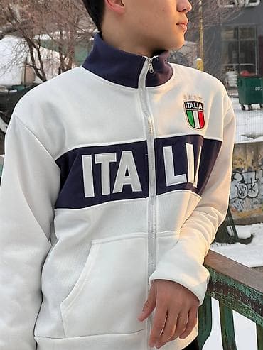 Спортивная кофта-толстовка “ITALIA” на молнии - Дизайн: крупная — 3
